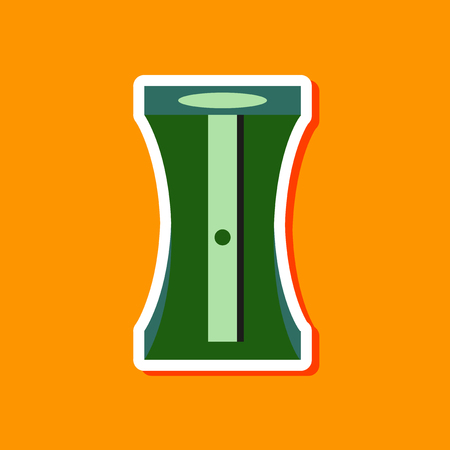 paper sticker on stylish background of pencil sharpenerのイラスト素材