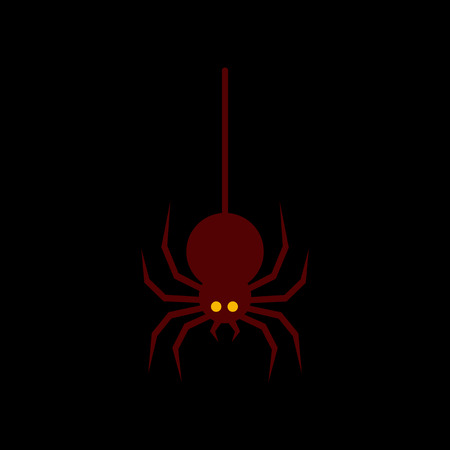 flat icon on stylish background halloween spiderのイラスト素材