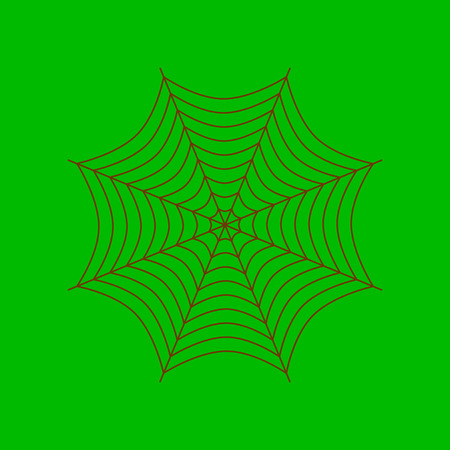 flat illustration on stylish background of spider webのイラスト素材