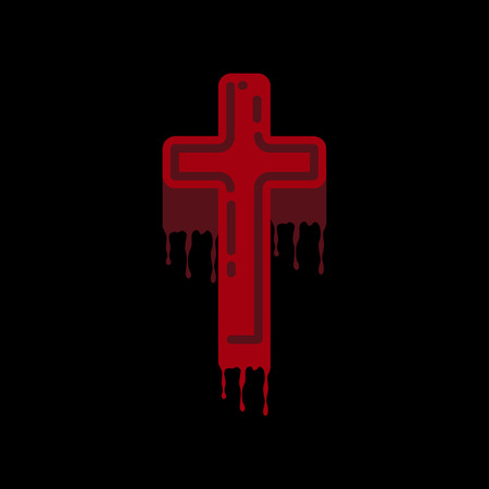 flat icon on stylish background of cross the bloodのイラスト素材