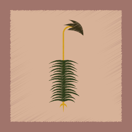 flat shading style icon of nature plant Polytrichumのイラスト素材