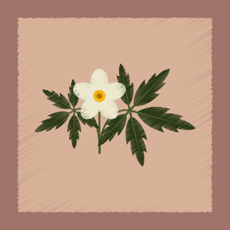 flat shading style icon of flower Anemoneのイラスト素材