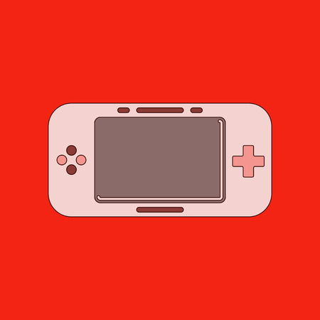 flat icon on stylish background game consoleのイラスト素材