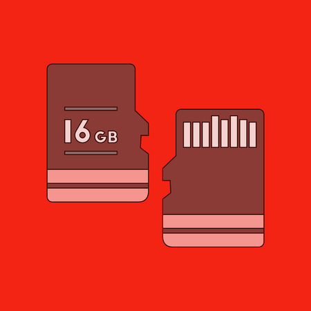 flat icon on stylish background micro SDのイラスト素材