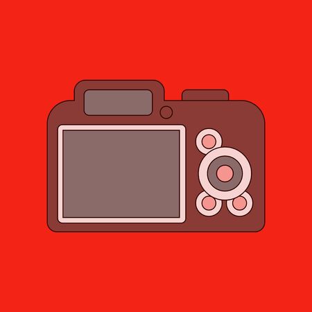 flat icon on stylish background cameraのイラスト素材