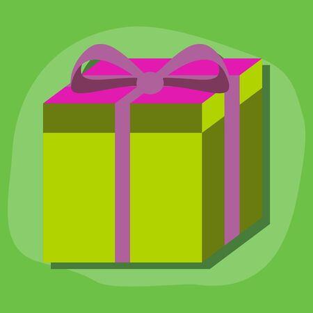 paper sticker on stylish background of gift boxのイラスト素材