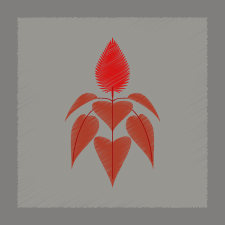 flat shading style illustration of herb amaranthusのイラスト素材