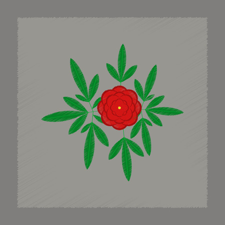 flat shading style illustration of flower paeoniaのイラスト素材