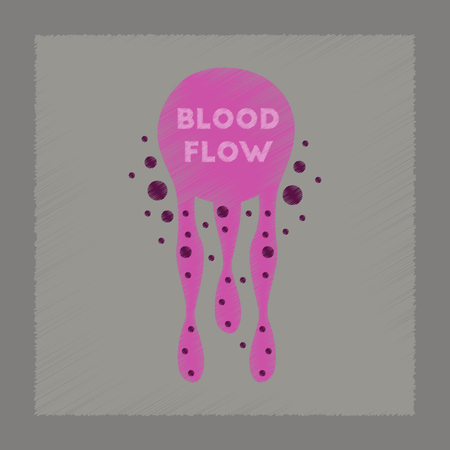 flat shading style icon of blood flowのイラスト素材