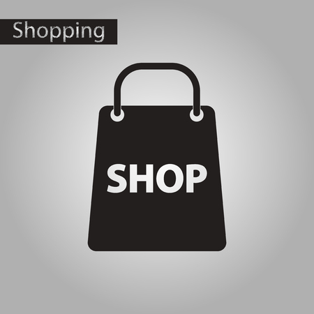 black and white style icon of basket shopのイラスト素材