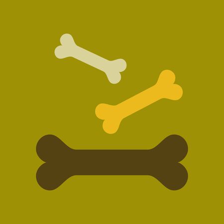 flat icon on background bones for petsのイラスト素材