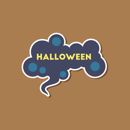 paper sticker on stylish background halloween signのイラスト素材
