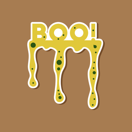 paper sticker on stylish background halloween booのイラスト素材