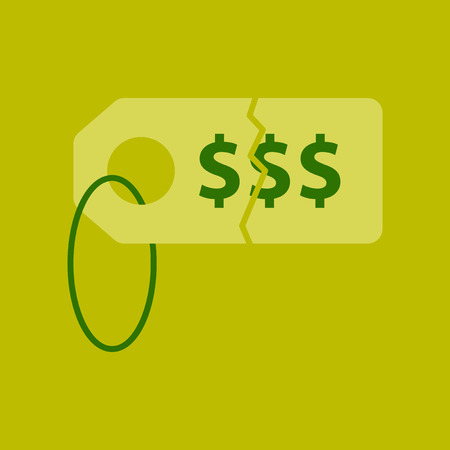 Flat icon of sale tag moneyのイラスト素材