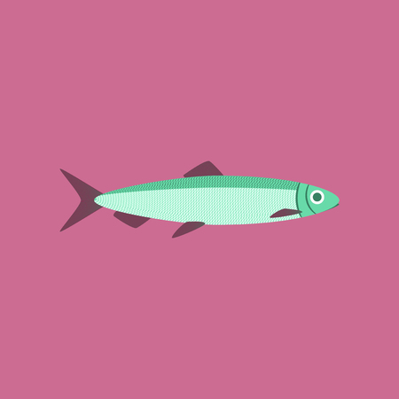 Vector illustration in flat style herringのイラスト素材