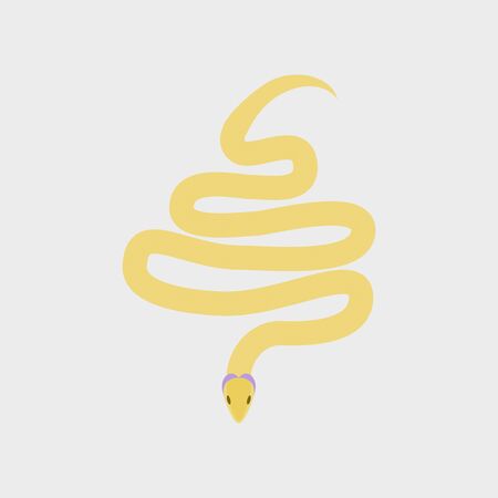 Vector illustration in flat style snake