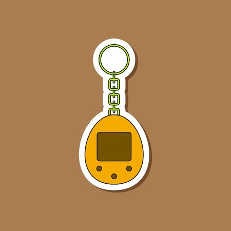 paper sticker on stylish background Kids toyのイラスト素材