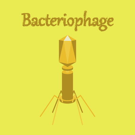 human icon in flat style bacteriophageのイラスト素材