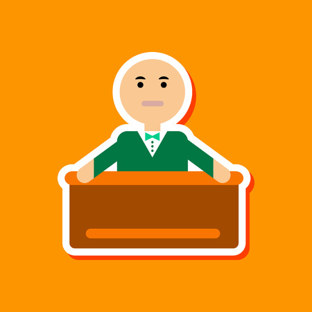 paper sticker on stylish background poker man playerのイラスト素材