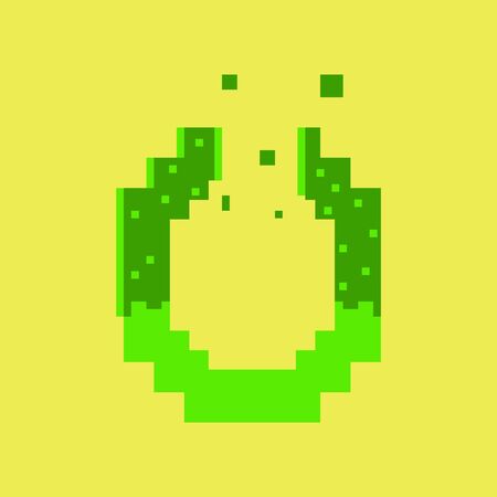 pixel icon in flat style pretzelのイラスト素材