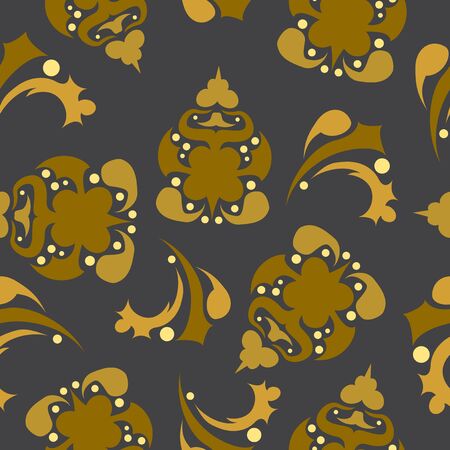 Seamless pattern. Vintage decorative elements.のイラスト素材