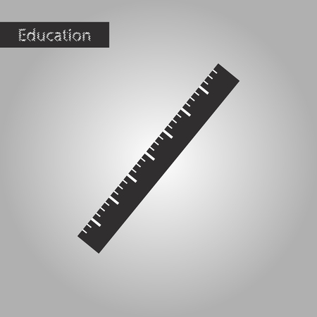 ruler black and white style iconのイラスト素材