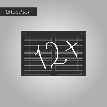 black and white style icon school diary Markのイラスト素材