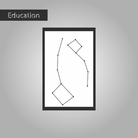 black and white style icon galaxyのイラスト素材