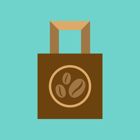 flat icon on background coffee paper packageのイラスト素材