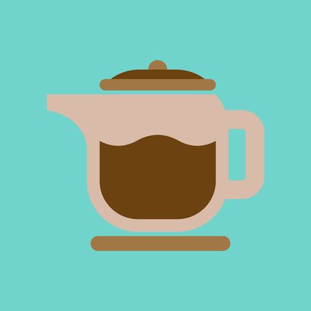 flat icon on background coffee machine makerのイラスト素材