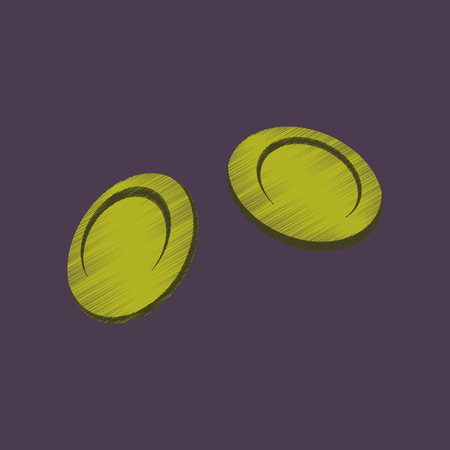 flat shading style icon blood cellsのイラスト素材