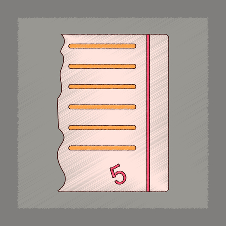 flat shading style icon exam score excellentのイラスト素材