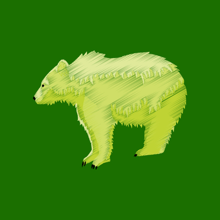 flat shading style icon bearのイラスト素材