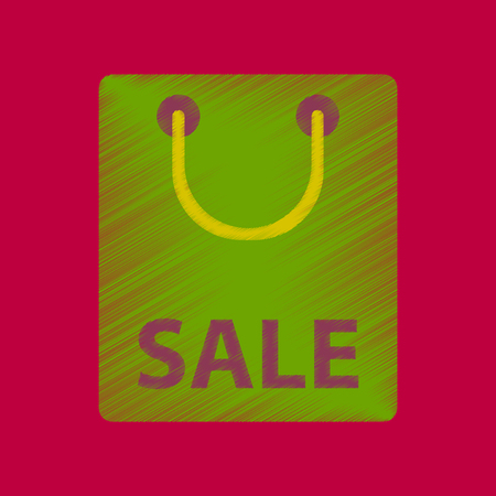flat shading style icon Package saleのイラスト素材