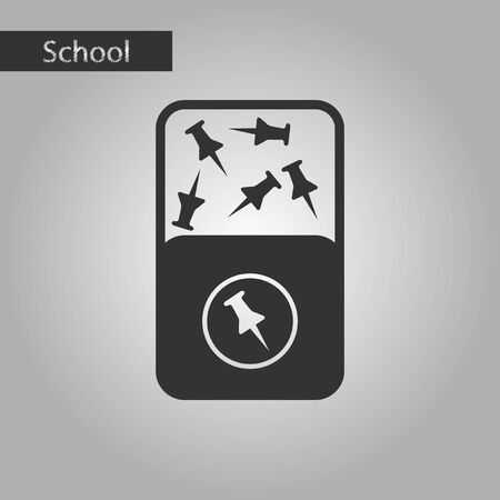 Black and white style icon office pinsのイラスト素材