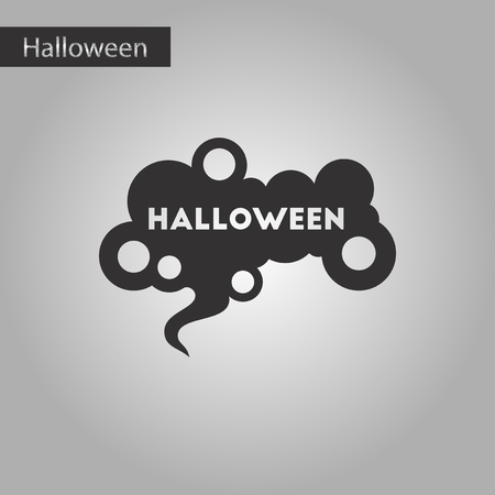 Black and white style icon halloween signのイラスト素材