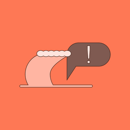 Flat icon on background tsunamiのイラスト素材
