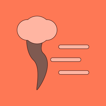flat icon on background tornadoのイラスト素材