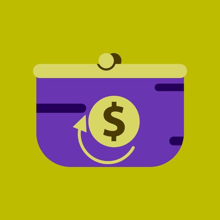 Flat icon of purse discountのイラスト素材