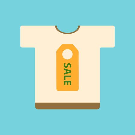 Flat icon of sale T-shirtのイラスト素材