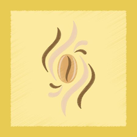 flat shading style icon coffee beans logoのイラスト素材