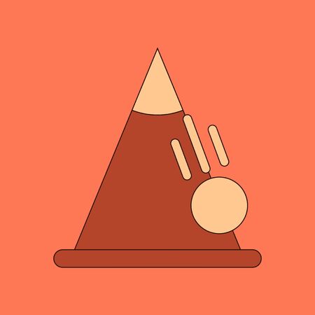 flat icon stylish background snow avalancheのイラスト素材