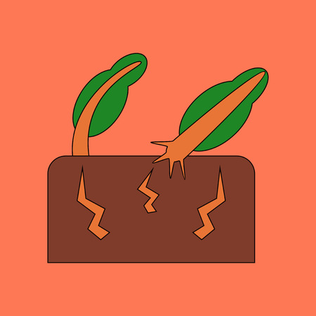 flat icon stylish background natural disaster earthquakeのイラスト素材