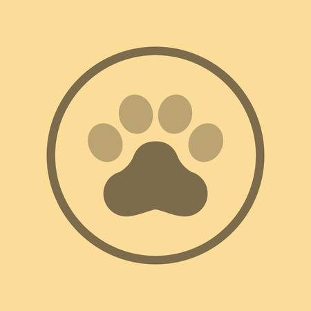 Flat icon on background dog trailのイラスト素材