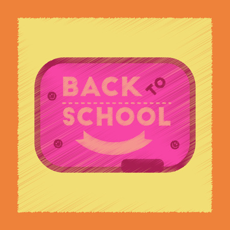 Flat shading style icon Back to school boardのイラスト素材