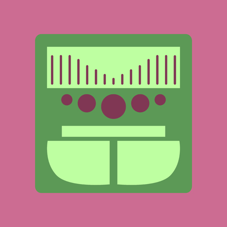 Technology gadget in flat design music Centerのイラスト素材