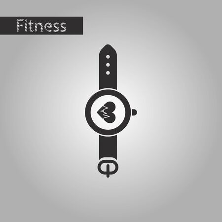 black and white style icon Sports watchesのイラスト素材