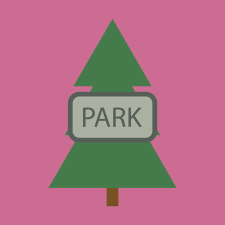 Vector illustration of flat icon City Parkのイラスト素材