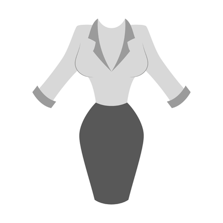 Icon in flat design fashion clothes Office dressのイラスト素材