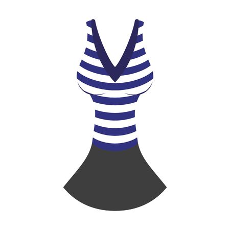 Icon in flat design fashion clothes summer dressのイラスト素材